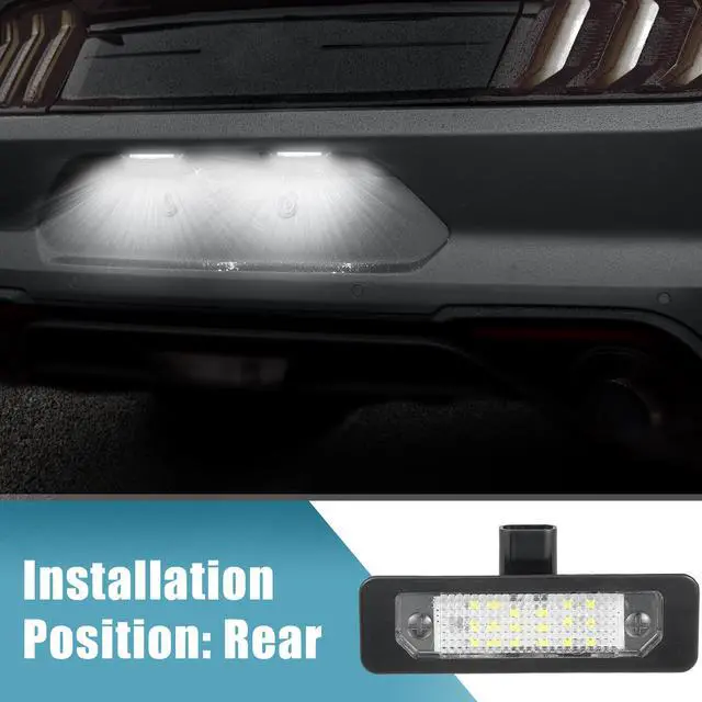 Alt view image 3 of 7 - LED License Plate Light Tag Lamp Assembly for Ford for Mustang Focus Fusion for Mercury Sable for Lincoln MKS Full LED Rear Number License Plate Lamp White Light  8T5Z13550A 2pcs