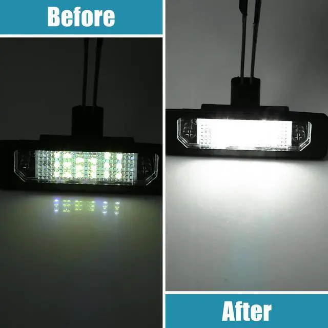 Alt view image 5 of 7 - LED License Plate Light Tag Lamp Assembly for Ford for Mustang Focus Fusion for Mercury Sable for Lincoln MKS Full LED Rear Number License Plate Lamp White Light  8T5Z13550A 2pcs