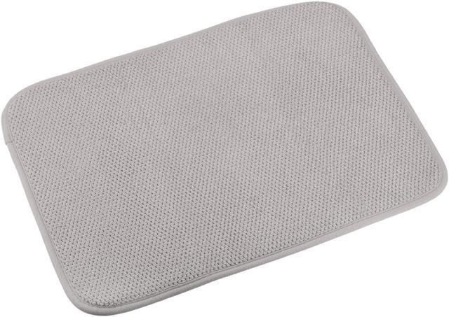 Microfiber Dish Drying Mat, 15.75 x 11.82 Dishes Drainer Mats Kitchen Counter  Mats Dish Drying Pad for Countertop, Fast Drying-Grey 