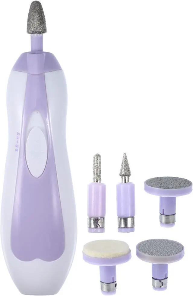 Main image of Electric Nail File Set, Nail Drill Machine, Pedicure Set, Nails Care Kits, Portable Hand Foot Nail Care Trimmer, Plastic, Purple