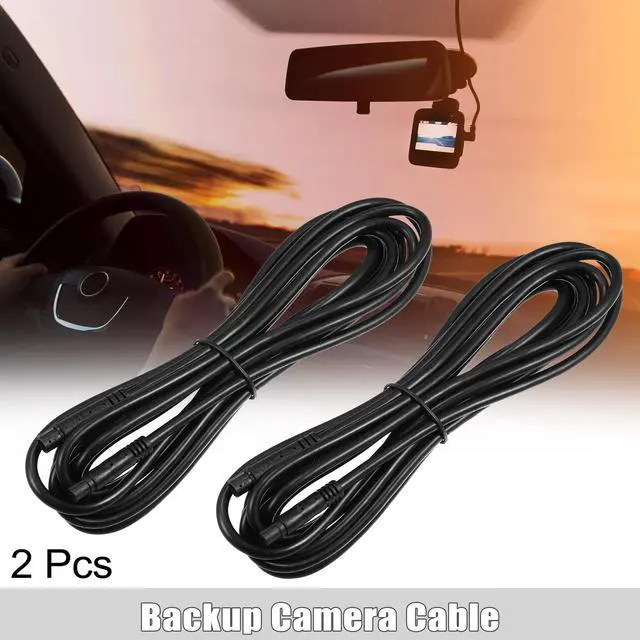 Main image of 2 Pcs 8 Pin 13.12ft 400cm Backup Camera Extension Cable Dash Camera Cord Wires Car Rear View Camera