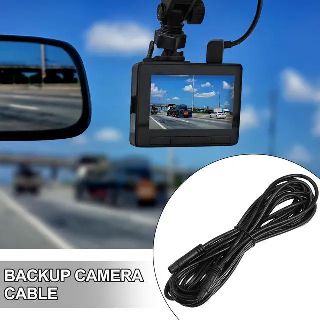 Alt view image 3 of 6 - 6 Pin 16.40ft 500cm Backup Camera Extension Cable Dash Camera Cord Wires Car Rear View Camera