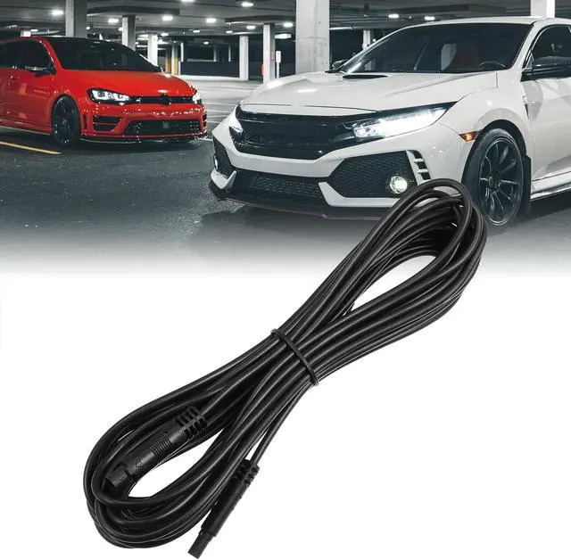 Alt view image 2 of 6 - 2 Pcs 4 Pin 19.69ft 600cm Backup Camera Extension Cable Dash Camera Cord Wires Car Rear View Camera