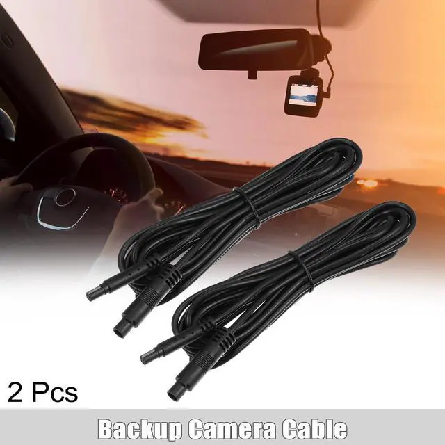 Main image of 2 Pcs 4 Pin 9.84ft 300cm Backup Camera Extension Cable Dash Camera Cord Wires Car Rear View Camera