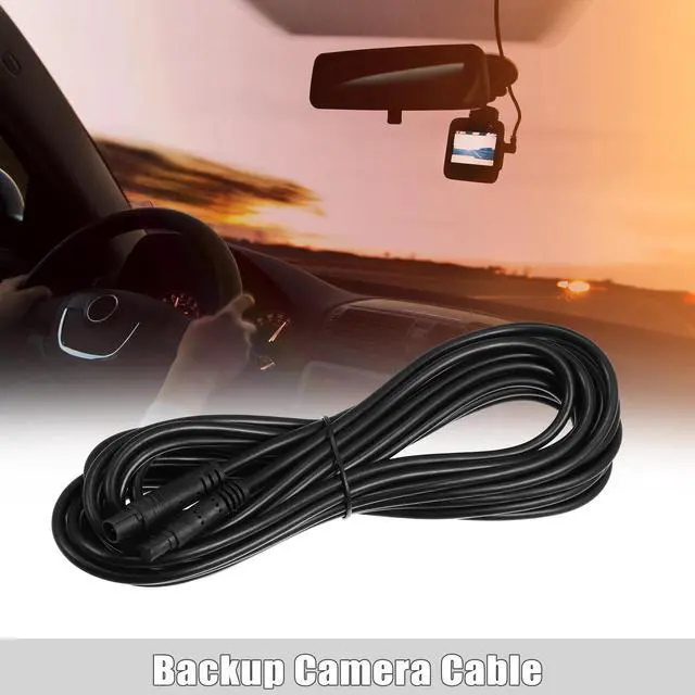 Main image of 6 Pin 19.69ft 600cm Backup Camera Extension Cable Dash Camera Cord Wires Car Rear View Camera