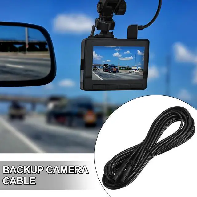 Alt view image 3 of 6 - 6 Pin 19.69ft 600cm Backup Camera Extension Cable Dash Camera Cord Wires Car Rear View Camera