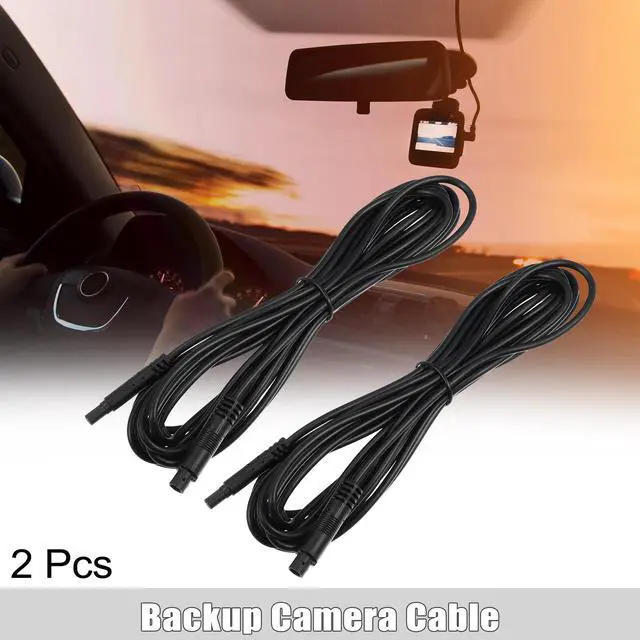Main image of 2 Pcs 4 Pin 13.12ft 400cm Backup Camera Extension Cable Dash Camera Cord Wires Car Rear View Camera