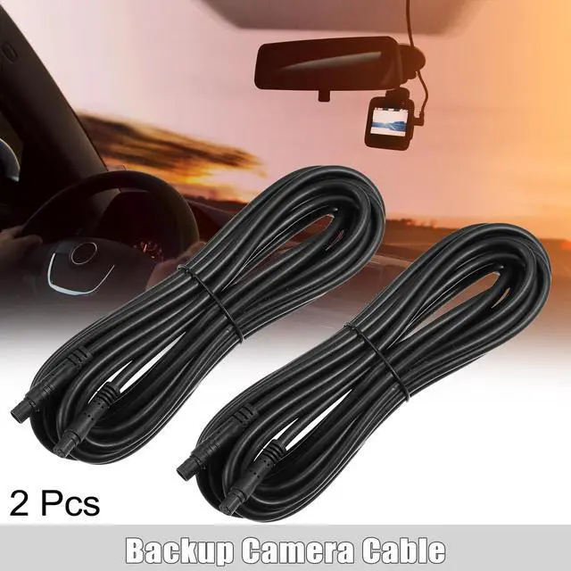 Main image of 2 Pcs 8 Pin 19.69ft 600cm Backup Camera Extension Cable Dash Camera Cord Wires Car Rear View Camera