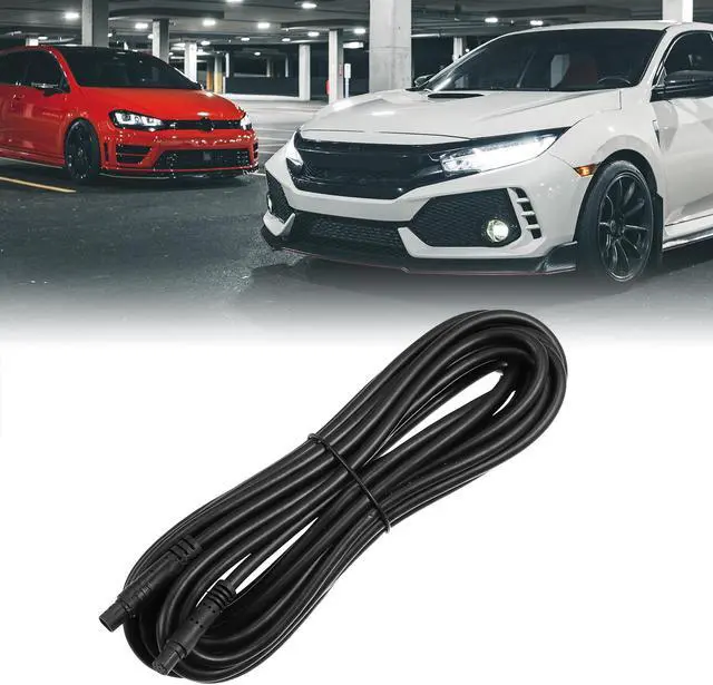 Alt view image 2 of 6 - 2 Pcs 8 Pin 19.69ft 600cm Backup Camera Extension Cable Dash Camera Cord Wires Car Rear View Camera
