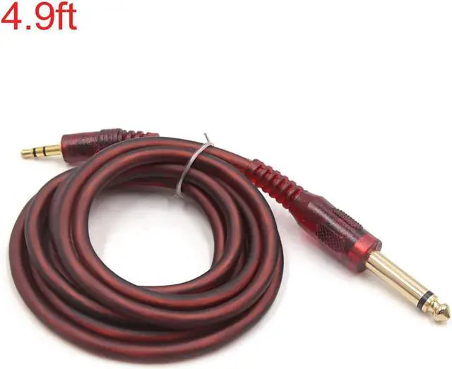 Main image of 4.9ft Length 1/8 Inch Male to 1/4 Inch Male TRS Car Stereo Audio Cable Amplifier Cord