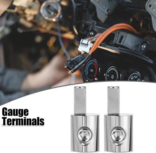 Alt view image 2 of 6 - 2pcs Car Audio Metal 1/0 Gauge to 4 Gauge Amp Gauge Terminals Silver Tone
