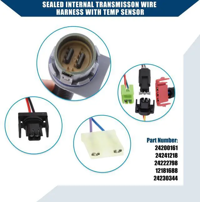 Alt view image 7 of 7 - 24200161 / Inner / Transmission Harness Repair for Chevy Blazer 1991-1993 / Durable / Plastic / 1 Set / Colorful