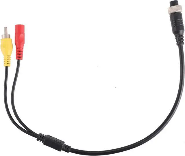 Alt view image 6 of 6 - 2pcs Car Camera Adapter 4 Pin to RCA Adapter M12 4-Pin Female to RCA AV Male DC Female Connector Wire Monitor Video Adapter
