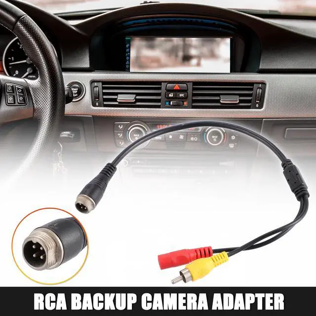 Alt view image 7 of 7 - 1pcs Car Camera Adapter 4 Pin to RCA Adapter M12 4-Pin Male to RCA AV Male DC Female Connector Wire Monitor Video Cable
