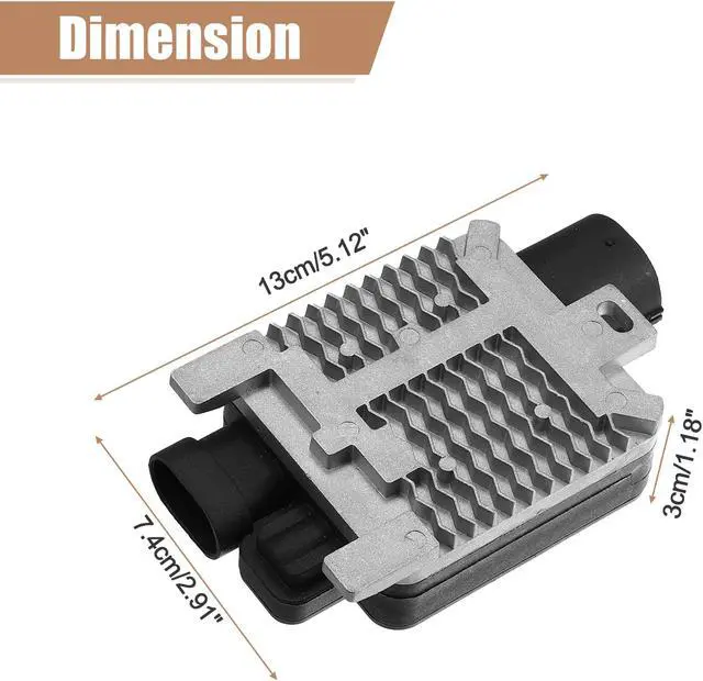 Alt view image 4 of 7 - Engine Cooling Fan Controller for Ford Edge 2007-2014 for Lincoln MKX 2007-2015 Cooling Fan Control Module Replaces 7T4Z-8B658-A 7T4Z8B658A