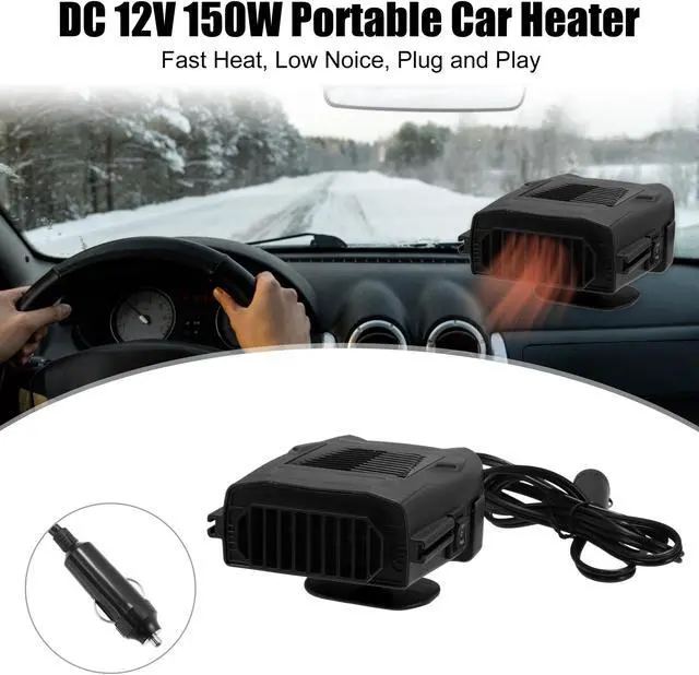 Car Heater 12V 150W Portable Car Heater that Plugs into Cigarette Lighter  Windshield Defroster Demister 2 in 1 Car Heating and Cooling Fan Fast  Heating 360° Rotatable Base Black - Newegg.ca