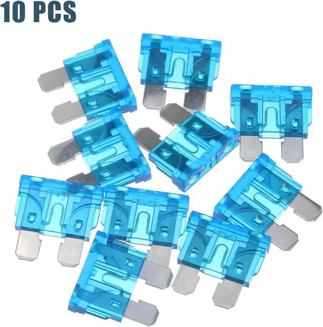 Alt view image 6 of 6 - 10pcs Blade Style Fuses 15A Blade Style Fuses Replacement for Automotive Car Boat Truck SUV RV Motorcycle Blue