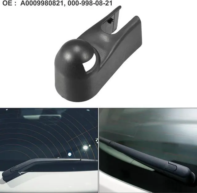 Main image of Car Rear Windshield Wiper Arm Cover Cap Fit for Mercedes-Benz A150 A160 A170 A180 A200 W169 - Pack of 1 Black