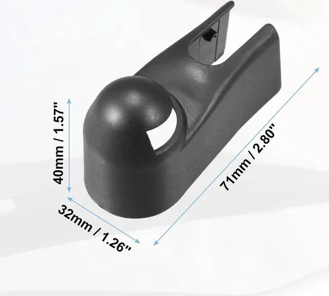 Alt view image 6 of 6 - Car Rear Windshield Wiper Arm Cover Cap Fit for Mercedes-Benz A150 A160 A170 A180 A200 W169 - Pack of 1 Black