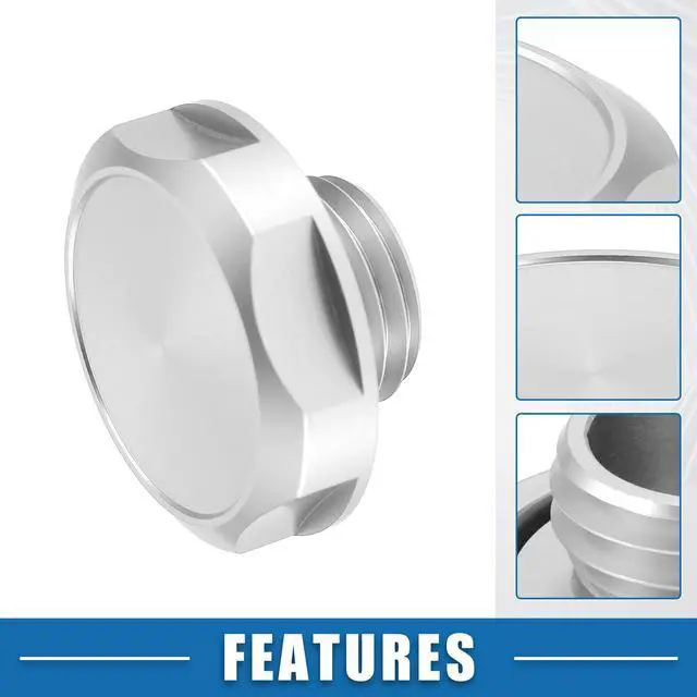 Alt view image 4 of 7 - Car Oil Filler Cap Engine Modified Tank Cover for Nissan Most Models Aluminum Alloy Silver Tone