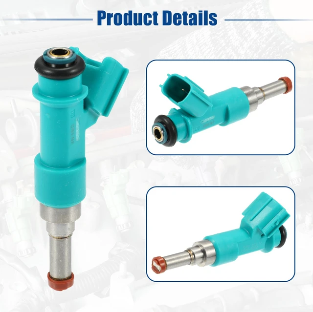 Alt view image 4 of 7 - Car Fuel Injector Nozzle Replacement for Toyota Avalon 3.5L - Pack of 6 Silver Tone