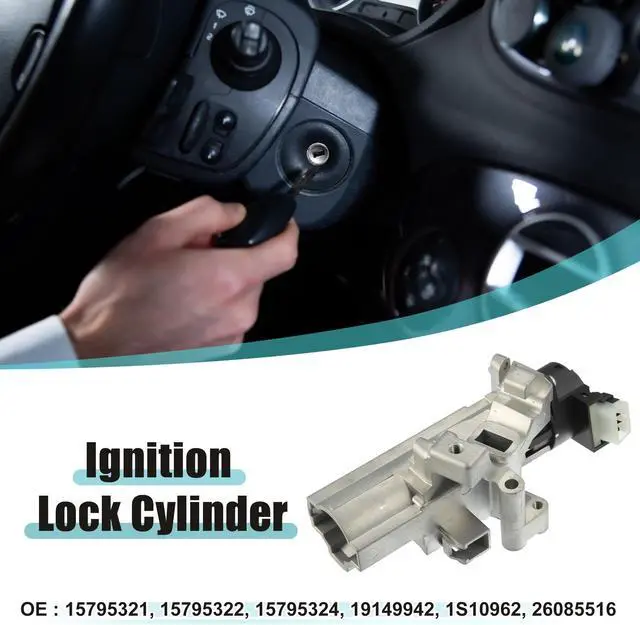 Alt view image 7 of 7 - Ignition Switch Cylinder Lock Assembly Fit for Chevrolet Colorado - Pack of 1 Silver Tone