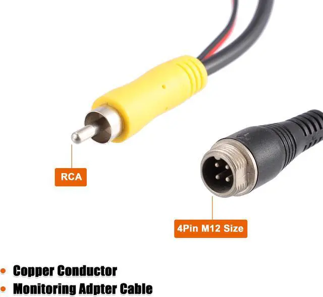 Alt view image 4 of 7 - 1pcs 4 Pin 5.5m 18Ft Dash Cam Rearview Backup Camera Reverse Extension Cord Car Recorder Cable Male to Female Video Extension Wire
