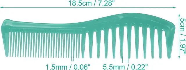 Alt view image 4 of 7 - 2 Pcs Hair Comb Wide Tooth, Anti Static, for Thick, Curly Hair, Hair Care, Detangling Comb, for Wet and Dry, Green