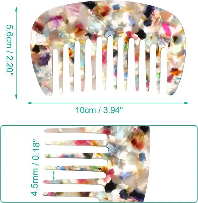 Alt view image 4 of 7 - Hair Comb Wide Tooth, Anti-Static Pocket Size Comb for Thick, Curly Hair, Hair Care, Detangling Comb, for Wet and Dry, Multicolor