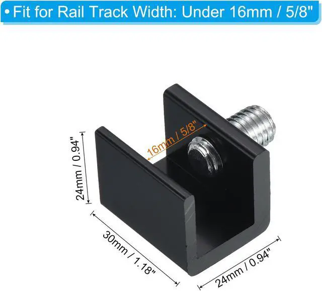 Alt view image 2 of 5 - Window Locks, 4 Sets Sliding Security Stopper with Key Aluminum Alloy 5/8" Adjustable Clamp for Vertical & Horizontal Slide Door, Black