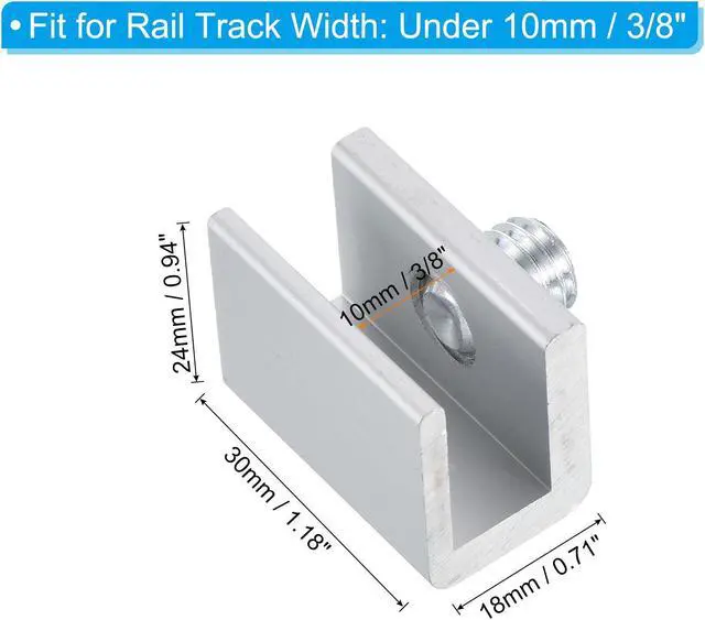 Alt view image 2 of 5 - Window Locks, 2 Sets Sliding Security Stopper with Key Aluminum Alloy 3/8" Adjustable Clamp for Vertical & Horizontal Slide Door, Silver