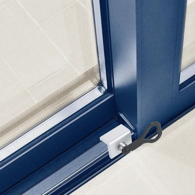 Alt view image 5 of 5 - Window Locks, 2 Sets Sliding Security Stopper with Key Aluminum Alloy 3/8" Adjustable Clamp for Vertical & Horizontal Slide Door, Silver
