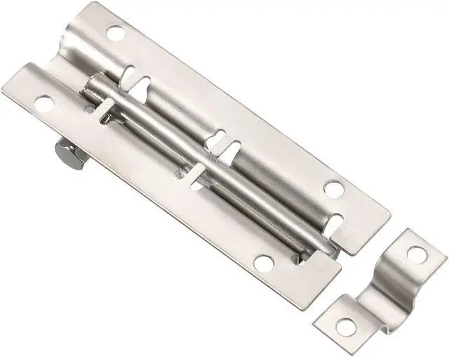 Alt view image 4 of 5 - Door Barrel Bolt Latch 3 Inch, 6 Pack Stainless Steel Security Latch Sliding Bolt Latch Lock with Screws for Gate Door Window