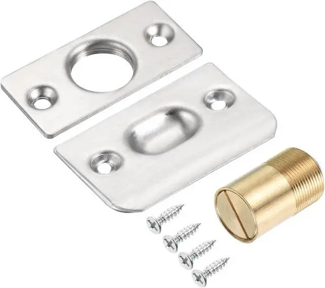 Alt view image 5 of 5 - Closet Door Ball Catch, 2 Pack Metal Ball Latch for Top of Door with Strike Adjustable Ball Catches Hardware for Interior Door Cabinet, Silver