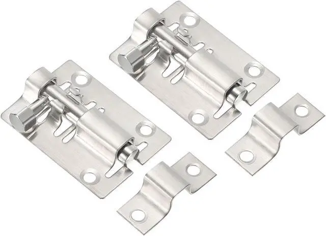 Main image of Door Barrel Bolt Latch 2 Inch, 2 Pack Stainless Steel Security Latch Sliding Bolt Latch Lock for Gate Door Window
