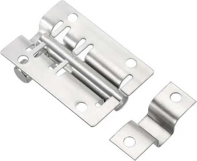 Alt view image 4 of 5 - Door Barrel Bolt Latch 2 Inch, 2 Pack Stainless Steel Security Latch Sliding Bolt Latch Lock for Gate Door Window