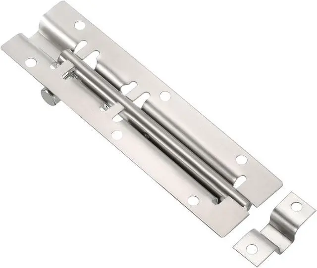 Alt view image 4 of 5 - Door Barrel Bolt Latch 5 Inch, 4 Pack Stainless Steel Security Latch Sliding Bolt Latch Lock for Gate Door Window