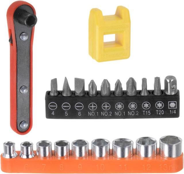 56 Piece Ratchet Screwdriver, Screwdriving Bits and Nutdriver Set