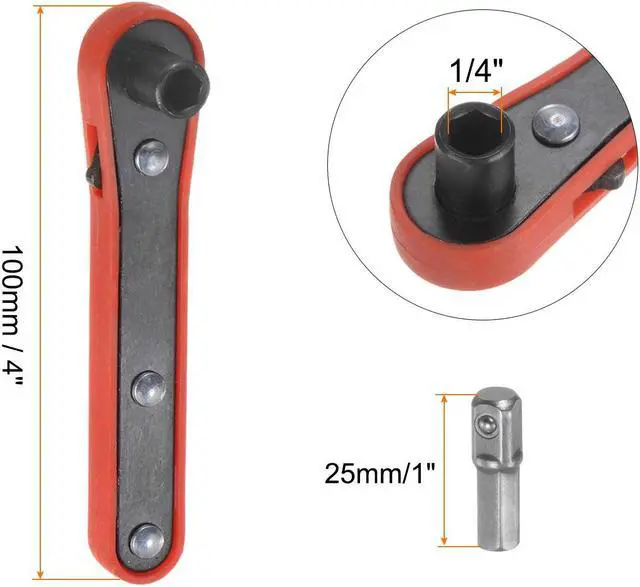 Alt view image 2 of 7 - 13 in 1 Screwdriver Bit Set 1/4" Hex Shank Torx Slotted Phillips Bit Set Extension Bit Holder with 6 Point Mini Ratchet Wrench