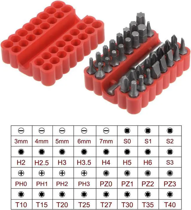 Alt view image 6 of 7 - 54 in 1 Screwdriver Bit Set 1/4" Hex Shank Torx Slotted Phillips Pozi Bit Set 5-13mm Metric Socket and Bit Magnetizer Ring with 6 Point Mini Ratchet Wrench