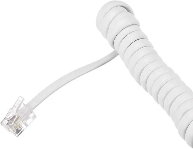 Alt view image 5 of 7 - Telephone Handset Cord, 4P4C 13.12 Feet Coiled Landline Phone Handset Cable for Home or Office White 2 Pack