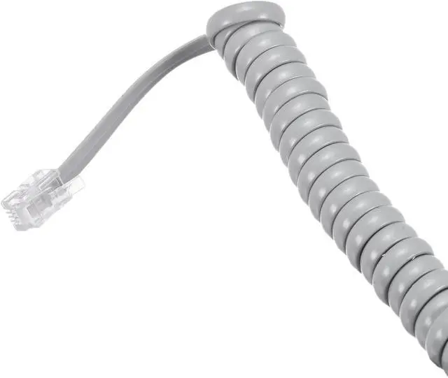 Alt view image 5 of 5 - Telephone Handset Cord, 4P4C 9.84 Feet Coiled Landline Phone Handset Cable for Home or Office Grey 2 Pack