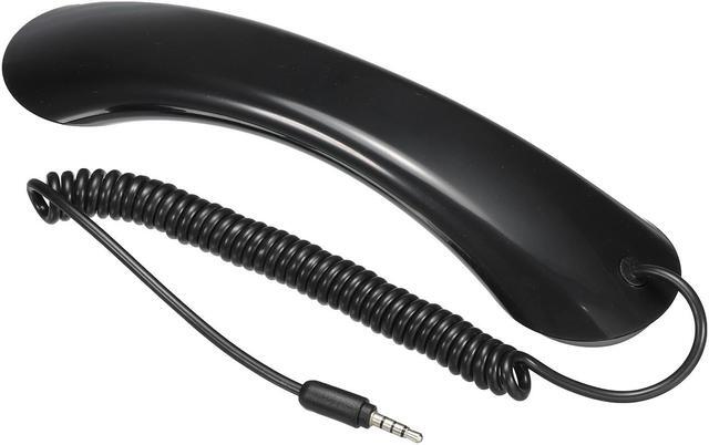 Alt view image 5 of 5 - 3.5mm Retro Telephone Handset Cell Phone Telephone Receiver for Microphone Speaker Black