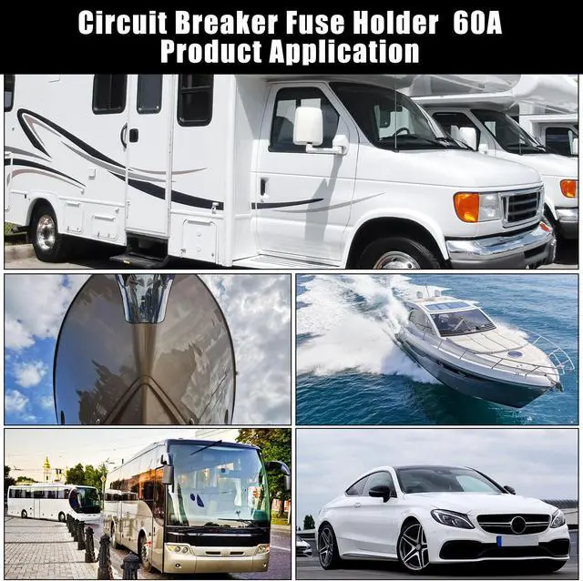 Alt view image 2 of 7 - DC 12-24V 150Amp Circuit Breaker Audio Inline Fuse Holder Protector for Car Truck Boat RV