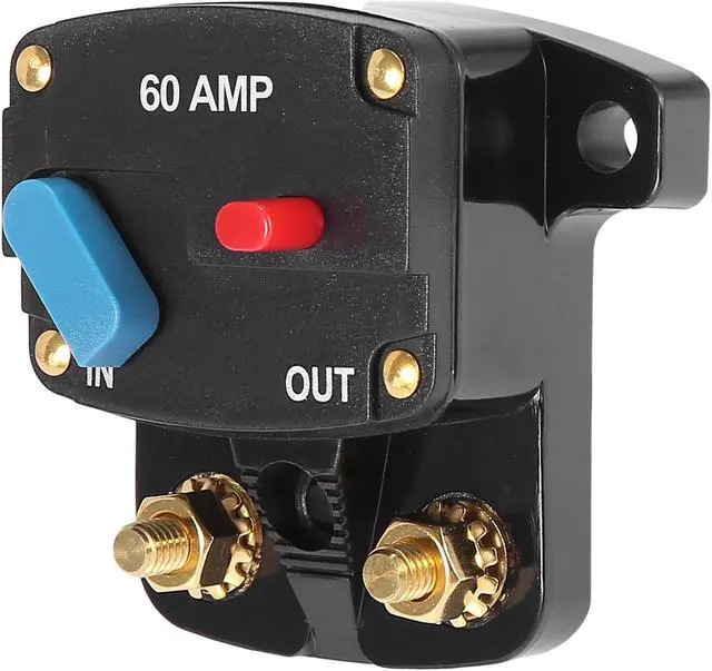 Alt view image 7 of 7 - DC 12V- 42V 60Amp Inverter Circuit Breaker Audio Inline Fuse Holder Protector for Car Truck Boat RV