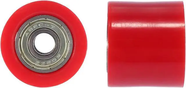 Alt view image 6 of 6 - 2 Set 8mm Motorcycle Chain Pulley Roller Slider Wheel Guide for Street Bike ATVs Red