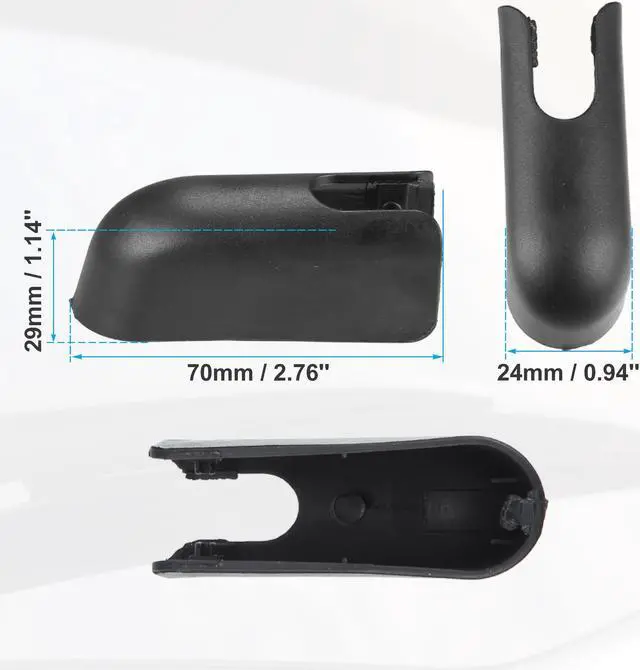 Alt view image 6 of 6 - Rear Windshield Wiper Arm Nut Cover Cap Fit for Peugeot 206 - Pack of 1 Black