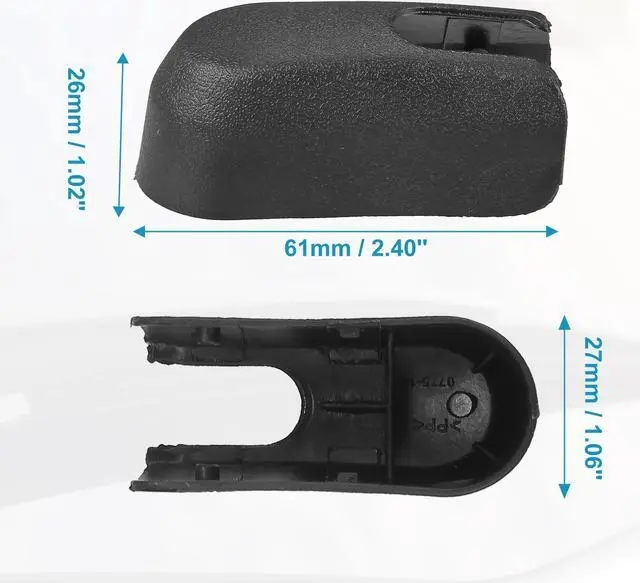 Alt view image 6 of 6 - Rear Windshield Wiper Arm Nut Cover Cap Fit for Mazda 3 - Pack of 1 Black