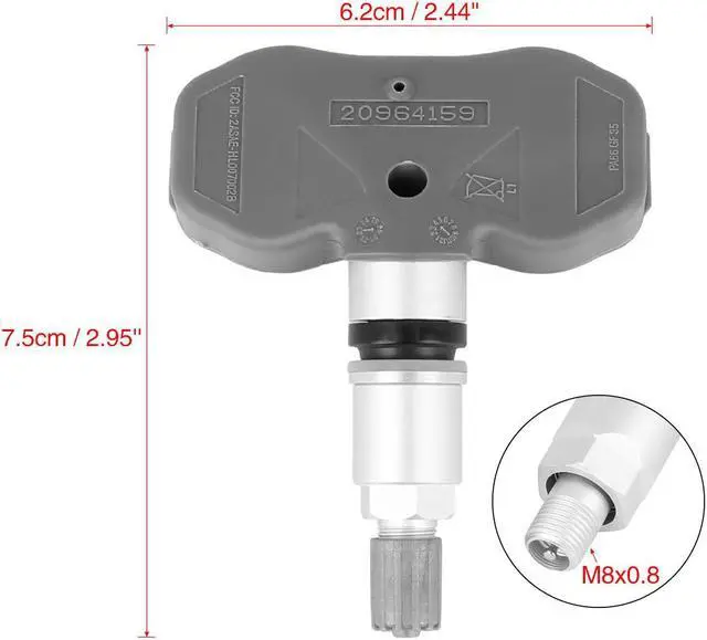 Alt view image 2 of 7 - 20964159 Tire Pressure Monitoring System Sensor TPMS Sensor 315MHz for Chevrolet Equinox