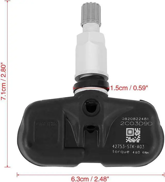 Alt view image 2 of 7 - 529332V000 Tire Pressure Monitoring System Sensor TPMS Sensor 315MHz for Hyundai Veloster